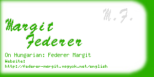 margit federer business card